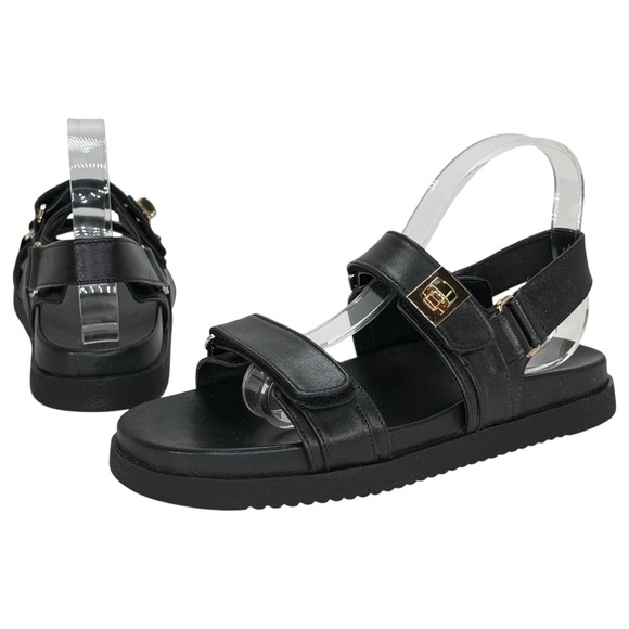 Steve Madden Mona Black Leather Slingback Womens Sandals Size 10M - Picture 9 of 14